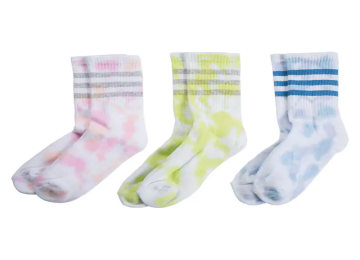 What effect can tie-dye technology produce on socks?