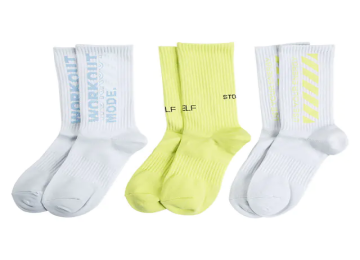 How is the cushioning design of Men Cushioned Sports Sneaker Socks achieved?
